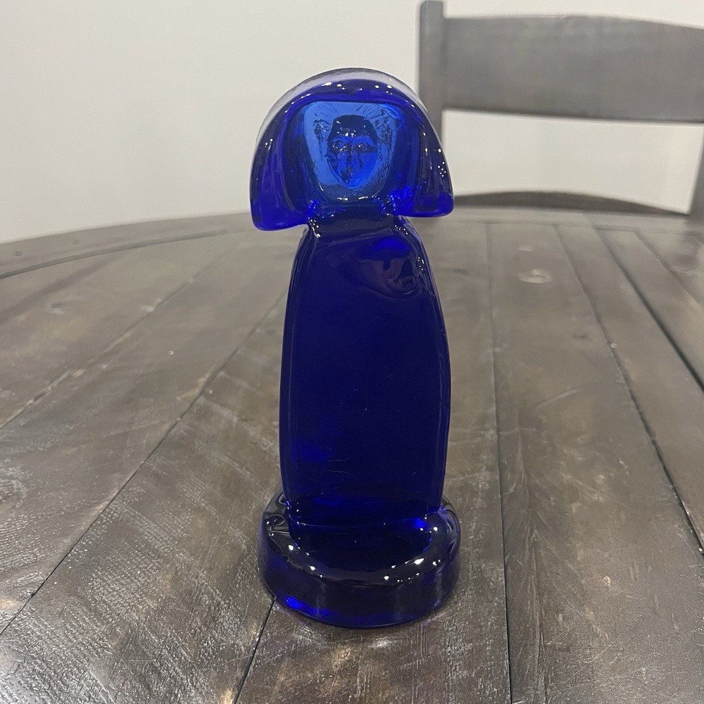 Erik Hoglund Kosta Boda Cobalt Glass Statue People Series Figurine